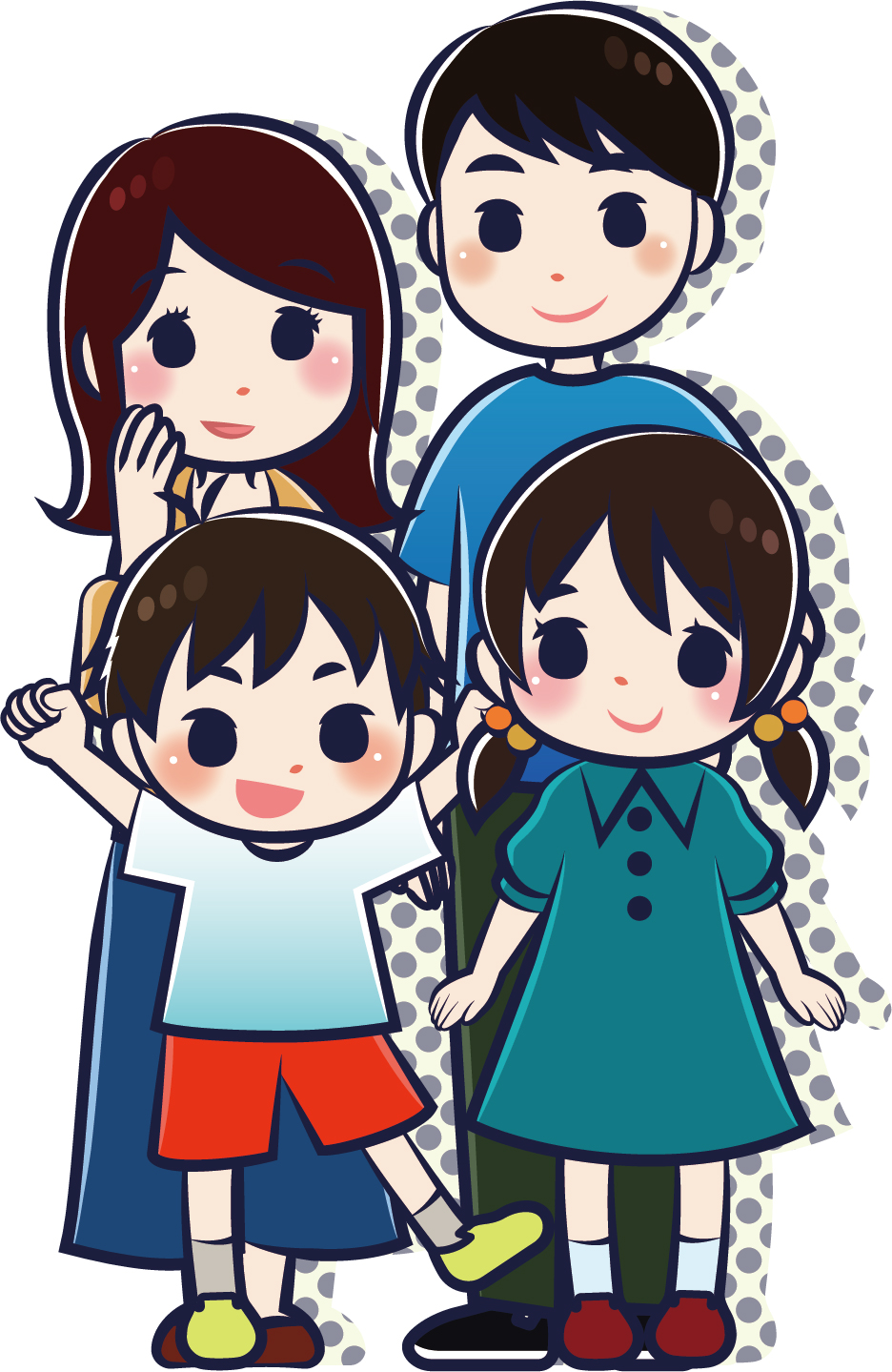 かわいいカット・イラスト事典 家族のイラスト – カットイラスト制作例 | テクニカルイラスト制作は, image size:936x1439